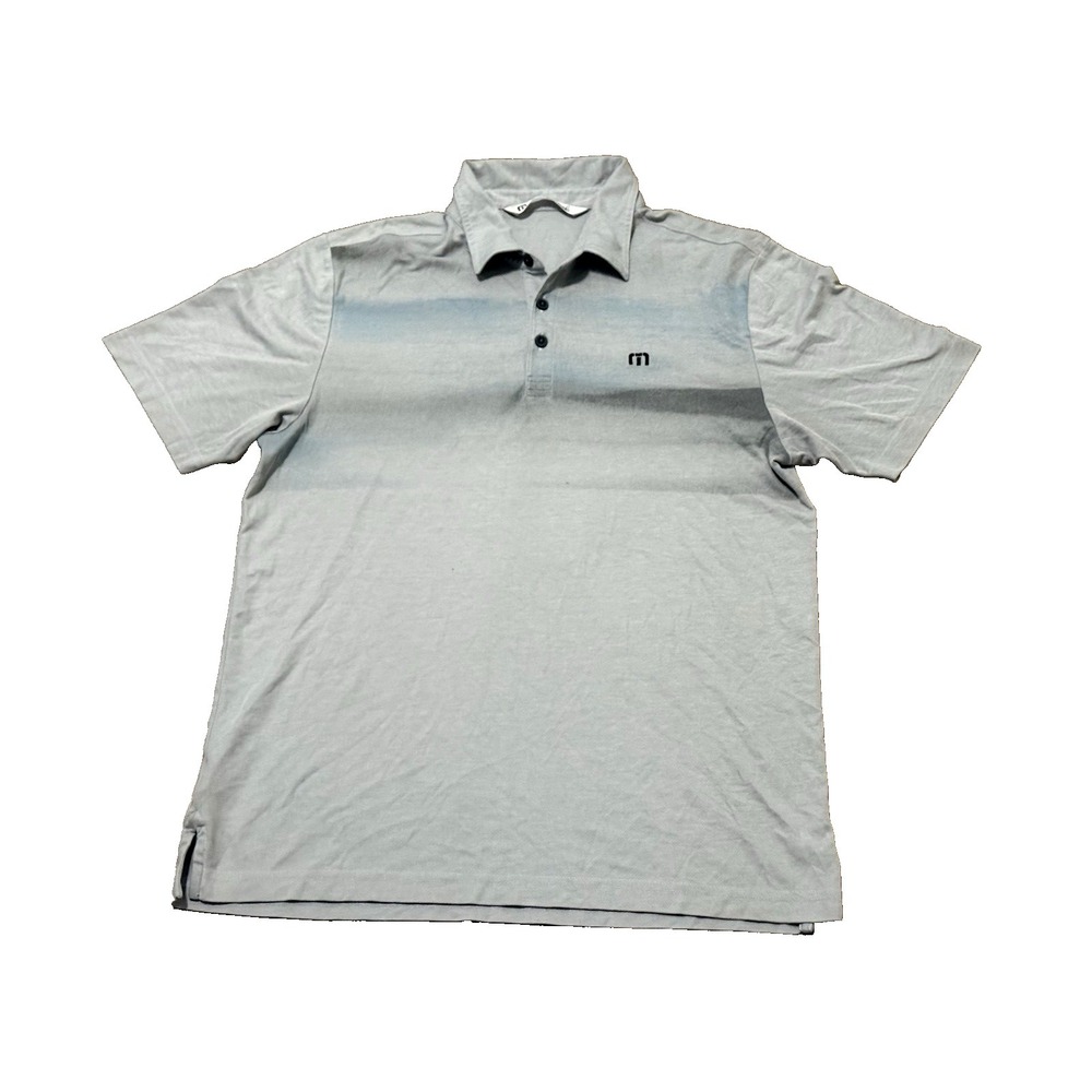 TRAVIS‎ MATHEW Golf Polo Shirt Gray Pima Cotton Stretch Size M